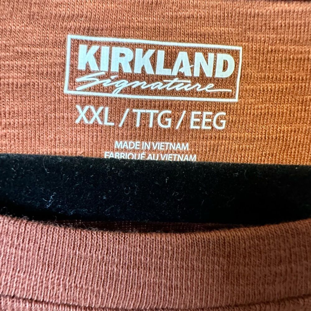 NWT Kirkland Signature Women’s Heather Burnt Orange Long Sleeve Tee Shirt - XXL - Picture 3 of 9